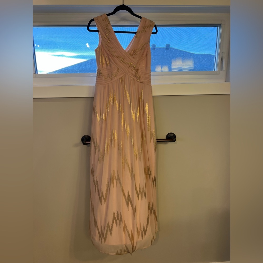 Blush and gold gown